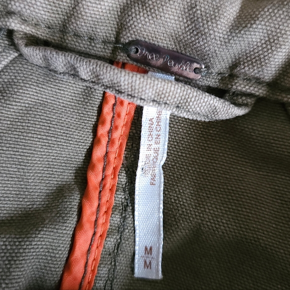 Free People Rumpled Army Jacket in Olive Green - Picture 4 of 6